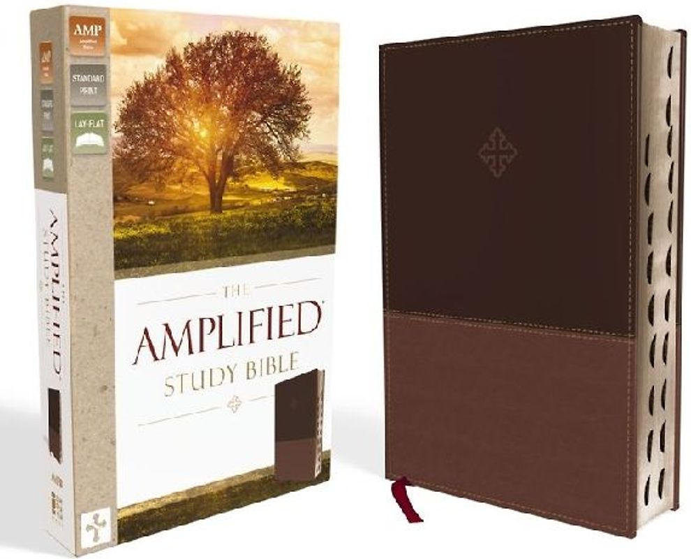 The Amplified Study Bible, Leathersoft, Brown, Thumb Indexed