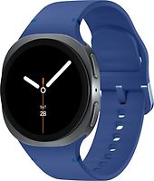 Samsung Galaxy Watch8 44 mm Boîtier aluminium graphite sur Sport en silicone S/M bleu nuit [Wi-Fi]