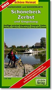 Radwander- und Wanderkarte Schönebeck, Zerbst/Anhalt und Umgebung