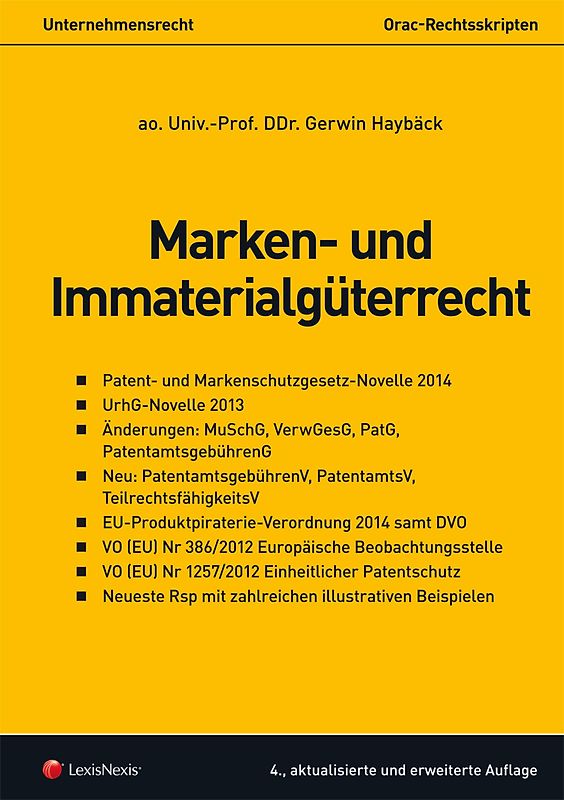 Marken- und Immaterialgüterrecht