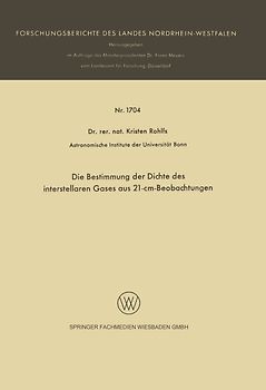 Die Bestimmung der Dichte des interstellaren Gases aus 21-cm-Beobachtungen