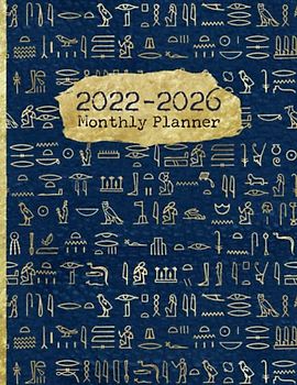 022-2026 Monthly Planner Five Year Planner: dark blue & Gold Egyptian decoration Cover| 5 Year Planner and Monthly Calendar , Five year planner , 60 ... & Gold Jan 2022 - Dec 2026 8.5" x 11" Paperback