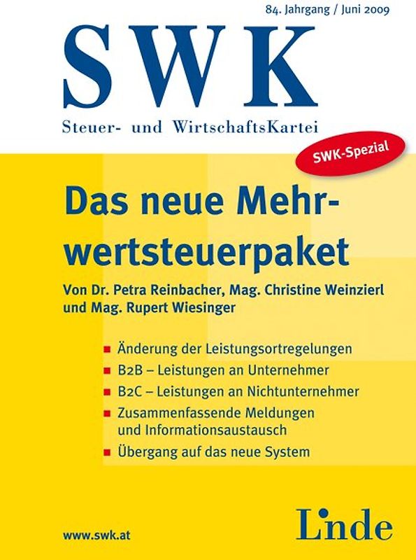 SWK-Spezial Das neue Mehrwertsteuerpaket