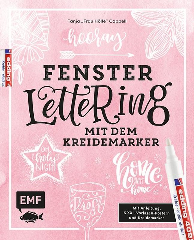 Hooray – Fenster-Lettering mit dem Kreidemarker – Designed by Tanja "Frau Hölle" Cappell