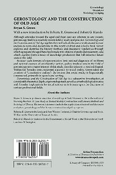 Gerontology and the Construction of Old Age
