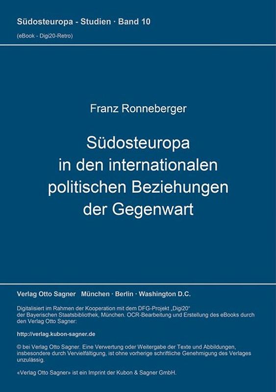 Südosteuropa in den internationalen politischen Beziehungen der Gegenwart