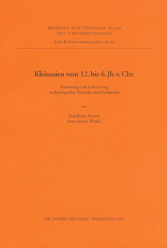 Kleinasien vom 12. bis zum 6. Jahrhundert v. Chr.