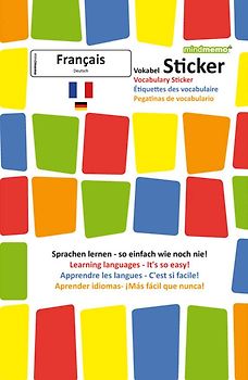 mindmemo Vokabel Sticker - Grundwortschatz Französisch / Deutsch - 280 Vokabel Aufkleber für Kinder und Erwachsene. Französisch lernen leicht gemacht Lernhilfe Lernsticker Sprachsticker