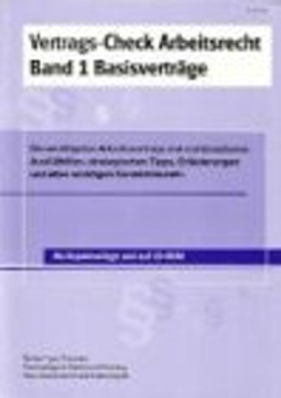 Vertrags-Check Arbeitsrecht / Basisverträge