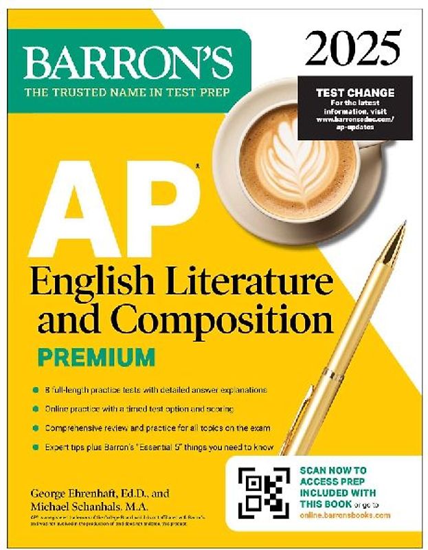 AP English Literature and Composition Premium, 2025: Prep Book with 8 Practice Tests + Comprehensive Review + Online Practice