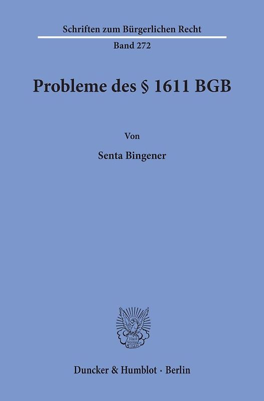 Probleme des § 1611 BGB.