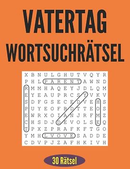 Vatertag Wortsuchrätsel: 30 Rätsel, Gehirn-Spiele für papa, Vatertagsgeschenk Personalisiert, Papa Vatertag, Vatertag Geschenke für Mann, ... Vater, Bruder, Onkel, Cousin Sohn - große 8,5x11 Zoll