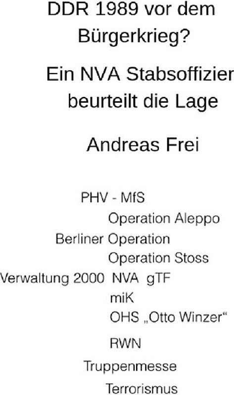 DDR1989 vor dem Bürgerkrieg?