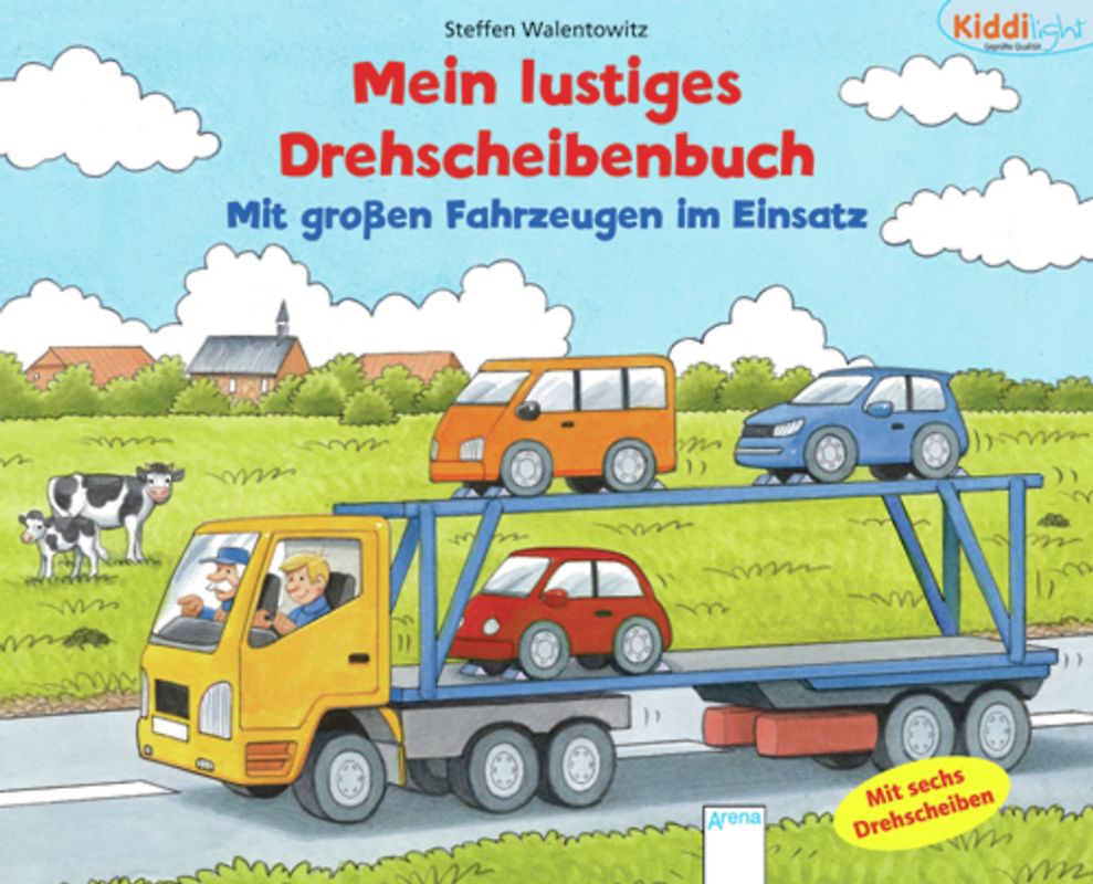Mit großen Fahrzeugen im Einsatz. Mein lustiges Drehscheibenbuch