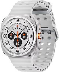 Image of Samsung Galaxy Watch Ultra 47 mm kast van titanium op titanium white Marine Band white [wifi + cellular] (Refurbished)
