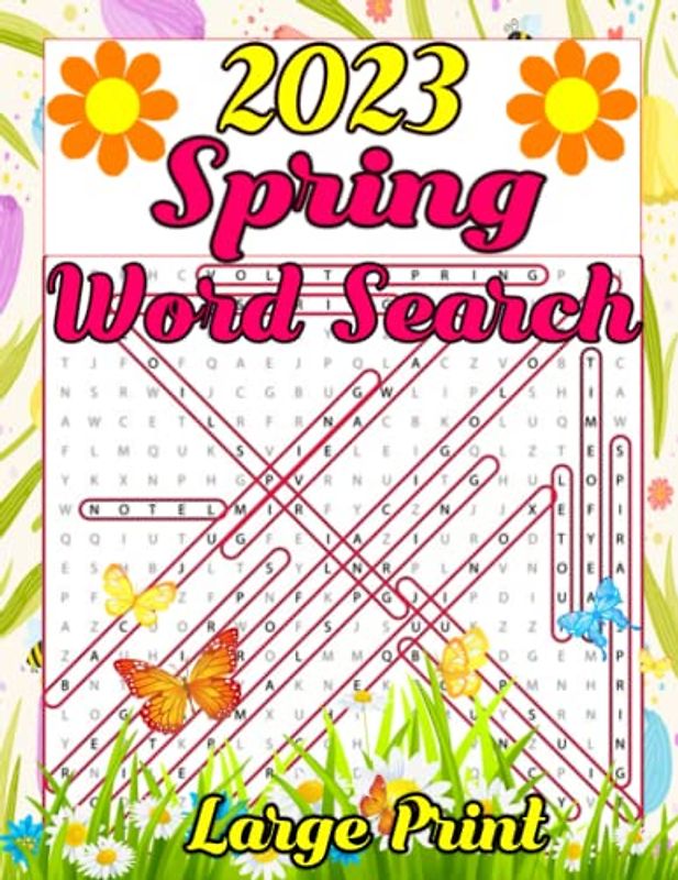2023 Spring Word Search Large Print: 1000+ Large Print Word Search Puzzle Books For Adults & Seniors