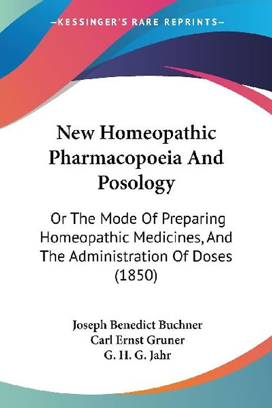 New Homeopathic Pharmacopoeia And Posology