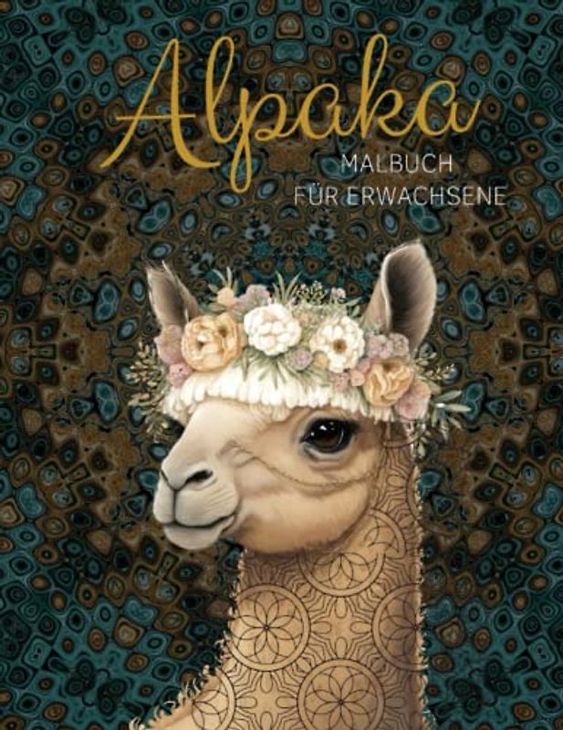 Alpaka Malbuch für Erwachsene: Anti-Stress-Geschenke, Ausmalbuch mit Alpaka & Lama Mandala Motiven für Stressabbau und Entspannung