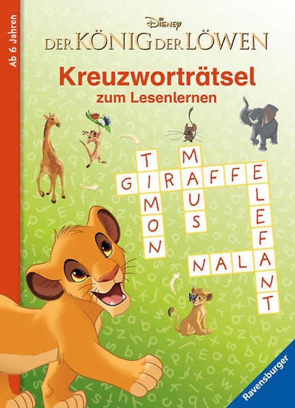 Disney Der König der Löwen - Kreuzworträtsel zum Lesenlernen