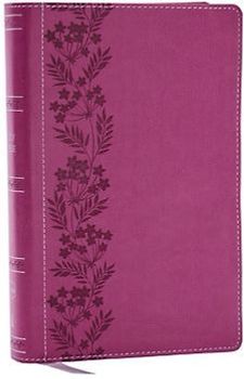 NKJV Personal Size Large Print Bible with 43,000 Cross References, Pink Leathersoft, Red Letter, Comfort Print