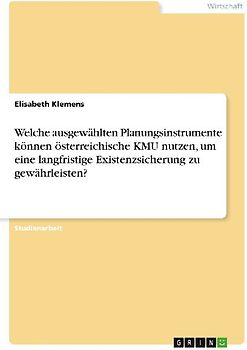 Welche ausgewählten Planungsinstrumente können österreichische KMU nutzen, um eine langfristige Existenzsicherung zu gewährleisten?