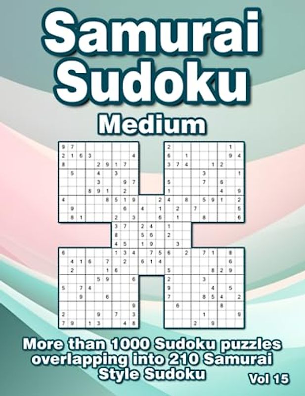 Samurai Sudoku Puzzle Book: Medium Samurai Style Sudoku Variations for Adults