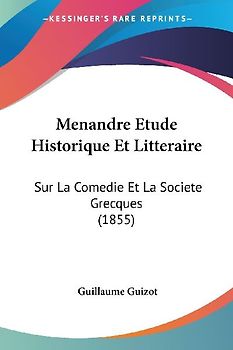 Menandre Etude Historique Et Litteraire