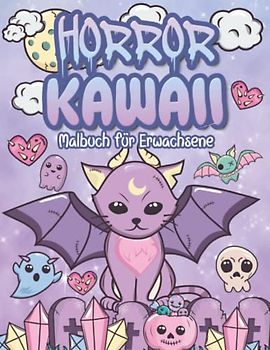Horror Kawaii: Chibi Malbuch für Erwachsene mit 25 süßen & gruseligen Motiven