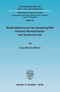Bankeninsolvenzen im Spannungsfeld zwischen Bankaufsichts- und Insolvenzrecht.