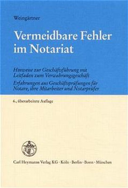 Vermeidbare Fehler im Notariat