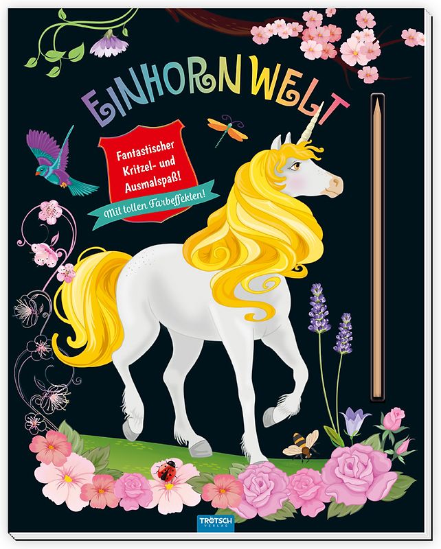 Trötsch Kratzbuch Einhornwelt Kritzel- und Ausmalspaß