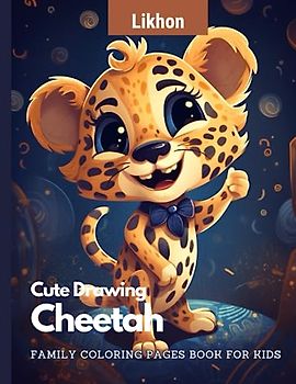 Likhon Cute Drawing Cheetah Family Coloring Pages Book For Kids
