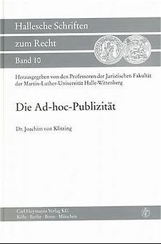 Die Ad-hoc-Publizität