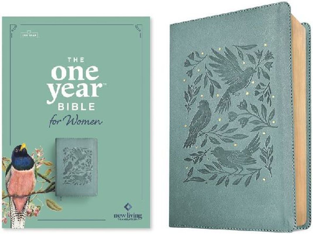 NLT the One Year Bible for Women (Leatherlike, Birdsong Teal)