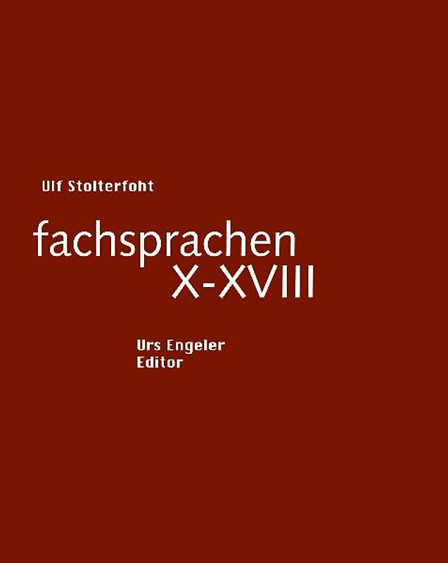 fachsprachen X-XVIII