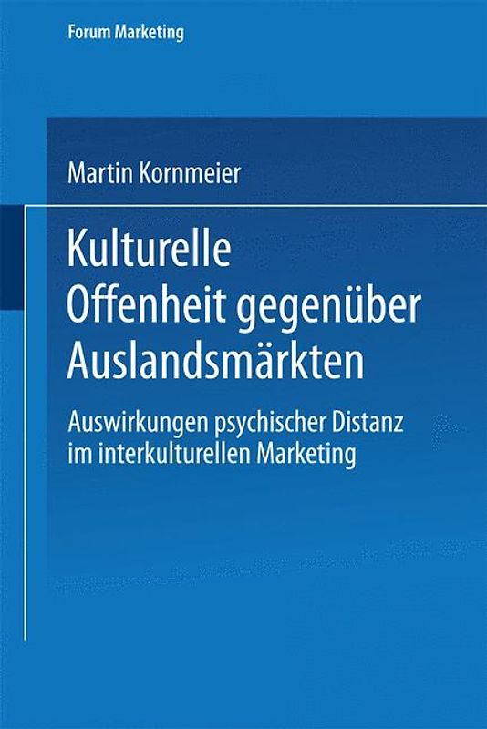 Kulturelle Offenheit gegenüber Auslandsmärkten