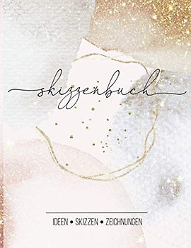 Skizzenbuch: Ideen Skizzen Zeichnungen: Dickes Blanko Zeichenbuch DIN A4 für kreative Mädchen zum Skizzieren, Zeichnen oder Entwerfen inklusive Isometriepapier für 3-D Projekte