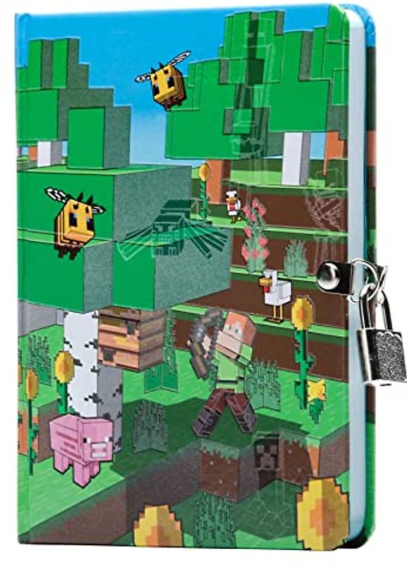 Minecraft: Mobs Glow-In-The-Dark Lock & Key Diary