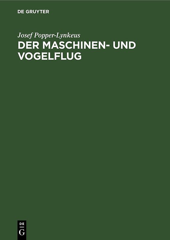 Der Maschinen- und Vogelflug