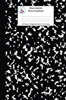 Black Marble Steno Notebook: Reporter Notebook | Gregg Shorthand Paper | Steno Book