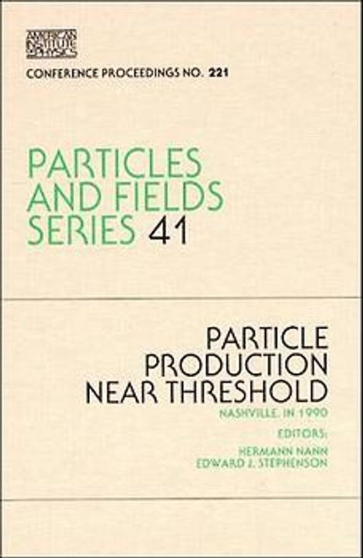Particle Production Near Threshold