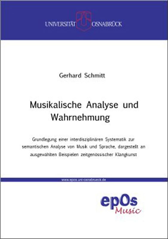 Musikalische Analyse und Wahrnehmung