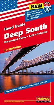 Hallwag Strassenkarte USA, Deep South 1:1 Mio.