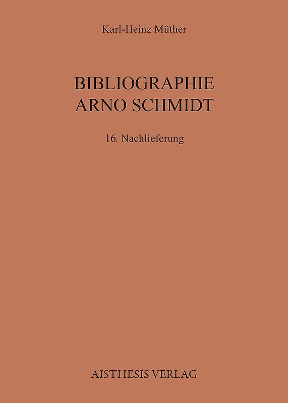 Bibliographie Arno Schmidt