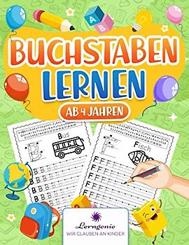 Buchstaben Lernen Ab 4 Jahre: Vorschulheft Übungsblock Spielerisch Groß- und Kleinbuchstaben A - Z a - z Schreiben Lernen. Ideal Für Neugierige Vorschulkinder!