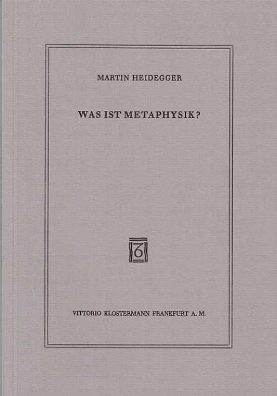 Was ist Metaphysik?