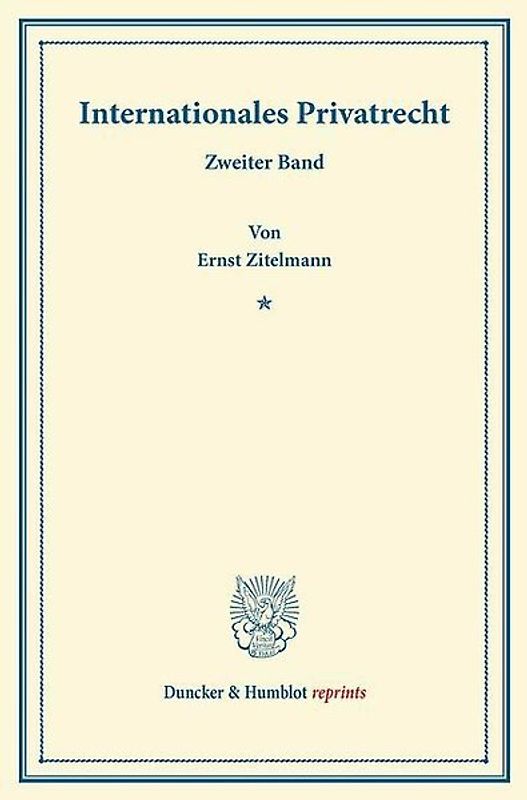 Internationales Privatrecht.