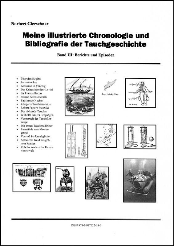 Meine illustrierte Chronologie und Bibliografie Tauchgeschichte / Berichte und Episoden