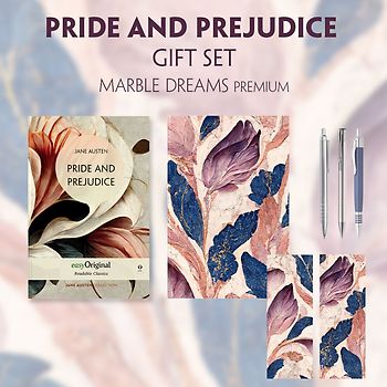 Pride and Prejudice (with audio-online) Readable Classics Geschenkset + Marmorträume Schreibset Premium