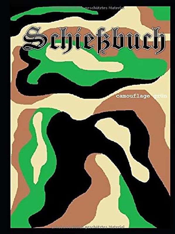 Schiessbuch - camouflage grün